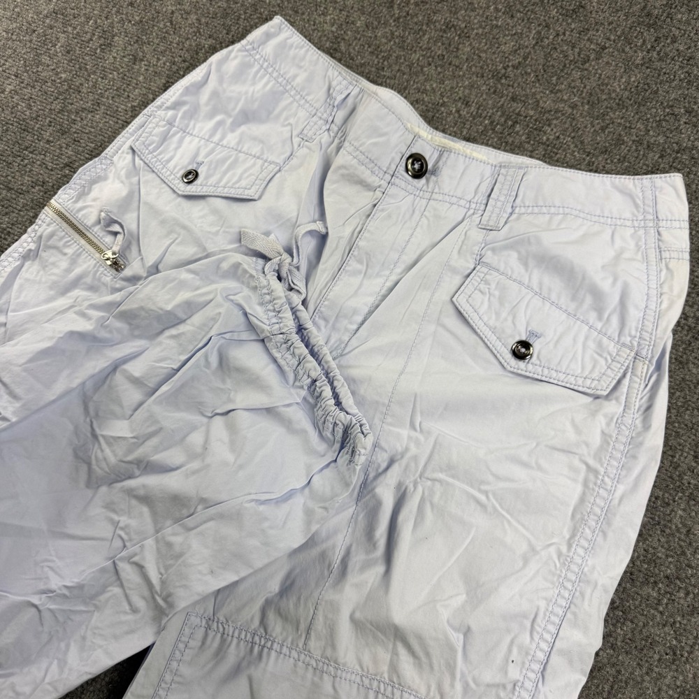 Anthropologie Cargo Pants 29 Light Blue Drawstring Hem Utility Trousers Womens